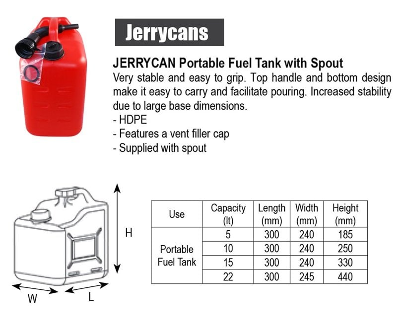 JERRYCAN Portatif Yakıt Bidonu